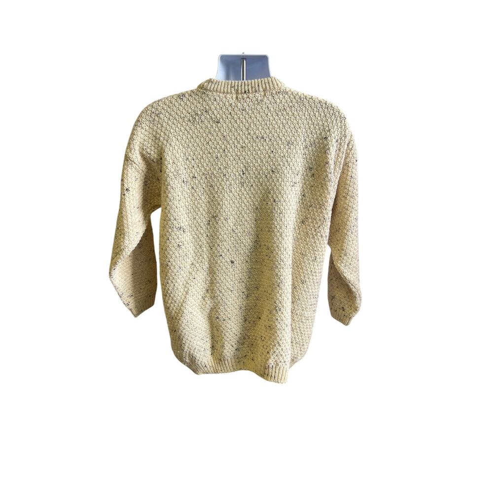 🧶 Highland Home Industries M Cable Knit Sweater Speckled Cozy 90s Cottagecore - Picture 3 of 4